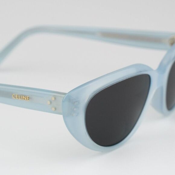 NEW Celine CL40220U 84A THIN Light Blue Grey Cat Eye Women Sunglasses CL 40220U - Picture 8 of 11
